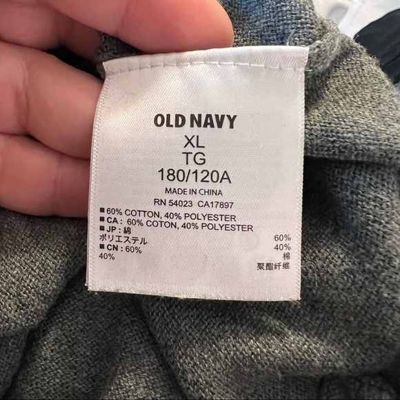 Old Navy V-Neck Sweater Dark Heather Gray - Picture 12 of 12